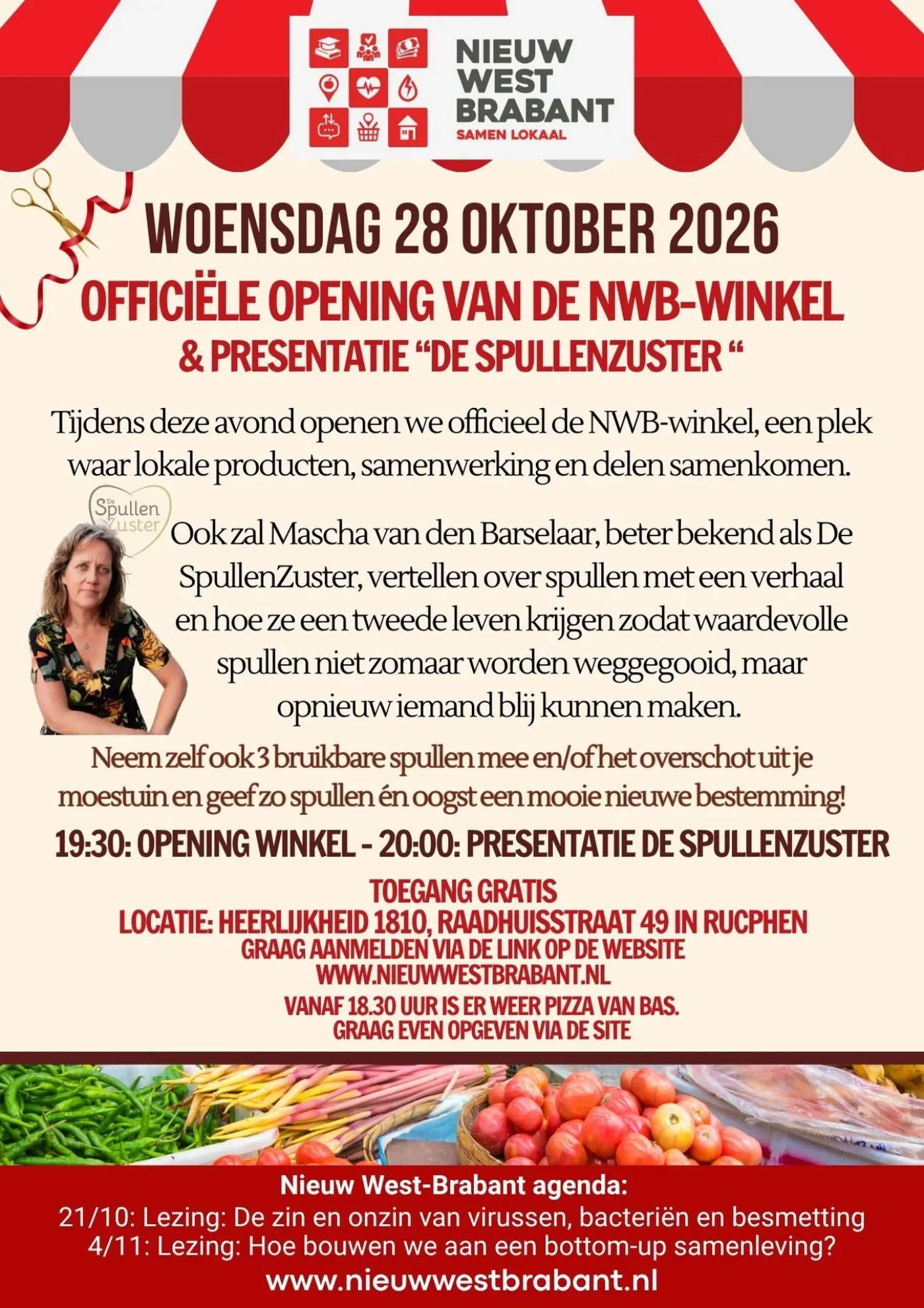Opening Nieuw West Brabant winkel en presentatie van De Spullenzuster